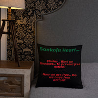 Sankofa Heart throw Pillow