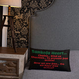 Sankofa Heart throw Pillow