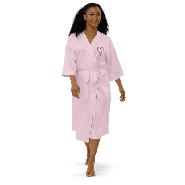 Satin robe